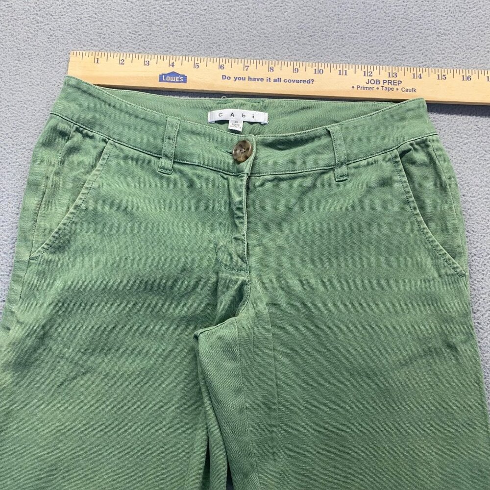 Cabi Women's Green Low Rise Stretch Skinny Pants Size 0,Pockets,Zipper - Picture 4 of 9